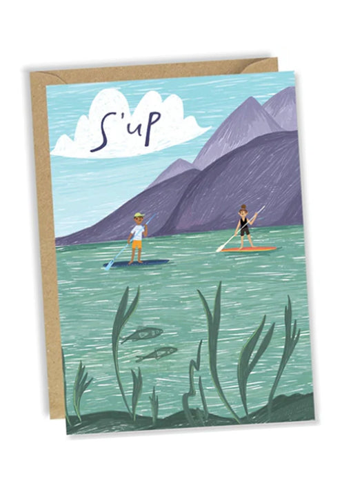 paddleboarding greeting card