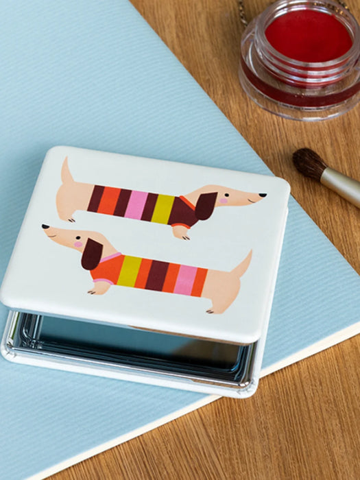 sausage dog compact mirror