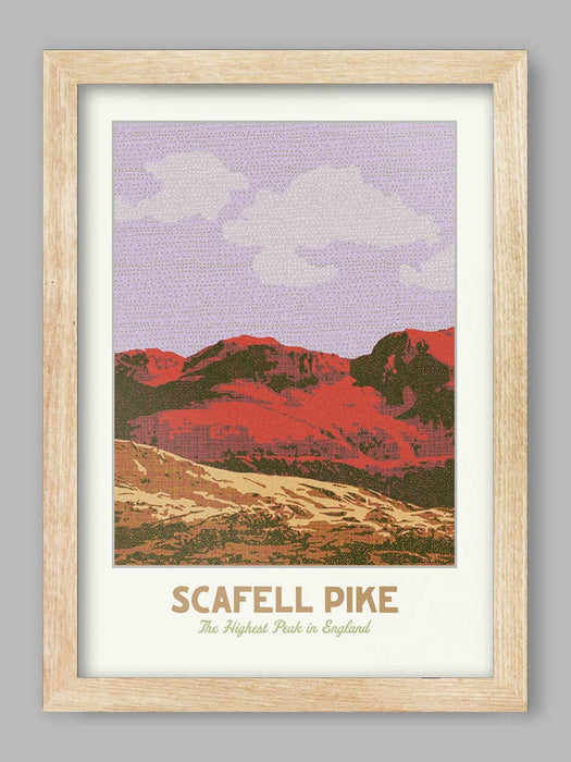 Scafell Pike , The Highest Peak in England  - Lake District Poster print
