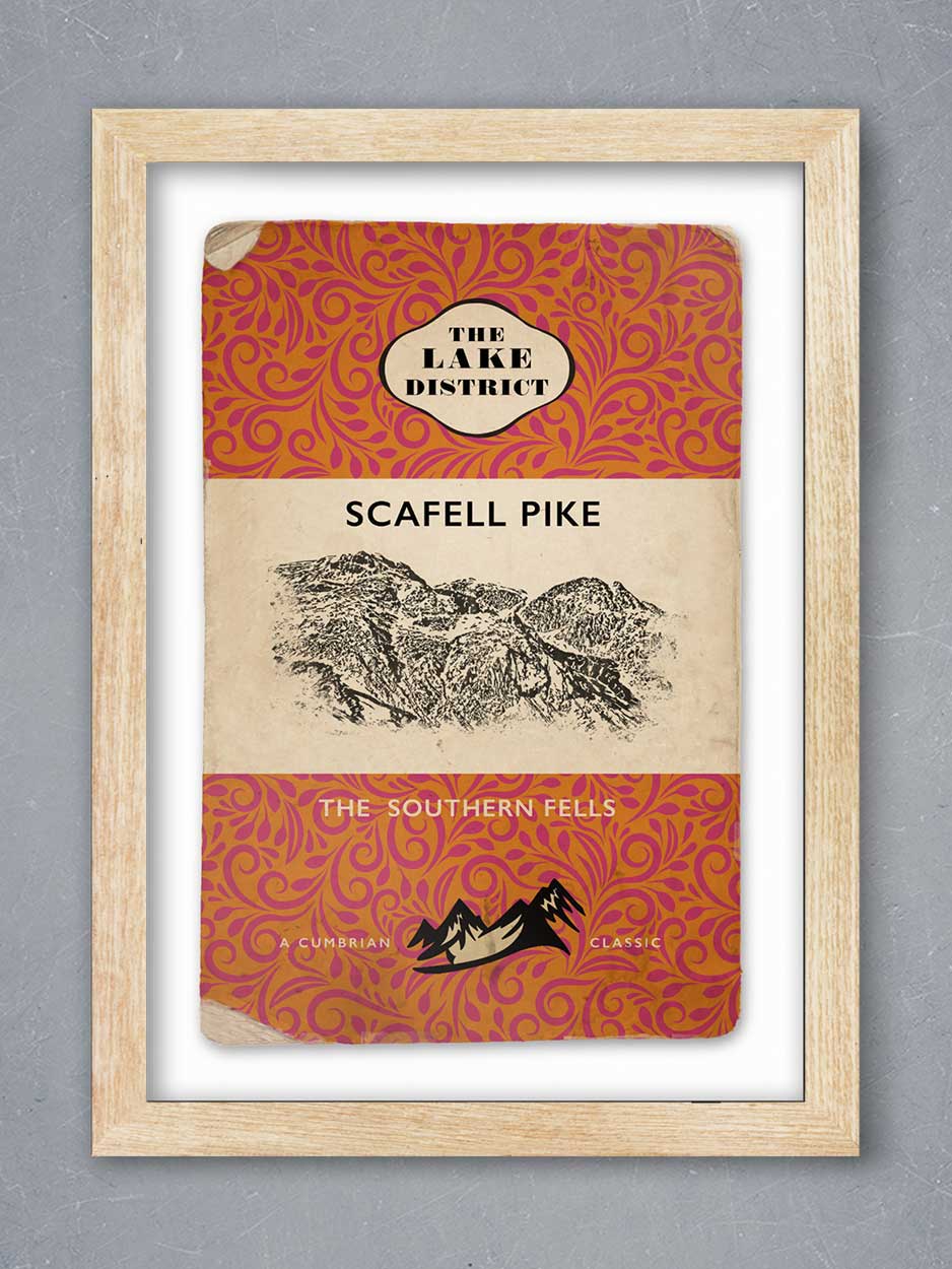 Scafell Pike Vintage Style Poster Print
