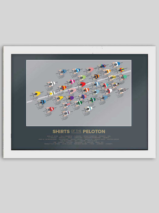 Shirts of the Peloton 2 - Cycling Poster Print
