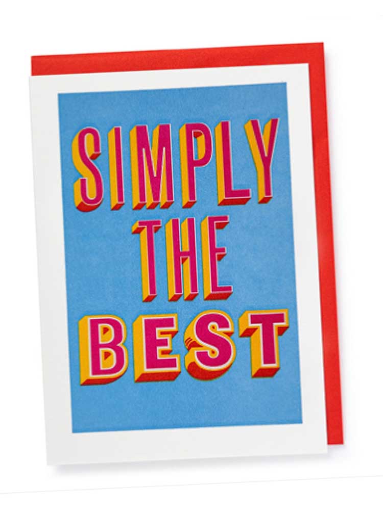 simply the best greeting card