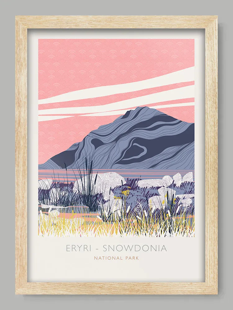 Part of our National Parks poster range, Snowdonia Eryri is Wales' largest national park with&nbsp;mountains and glacial landforms covering 823 square miles.