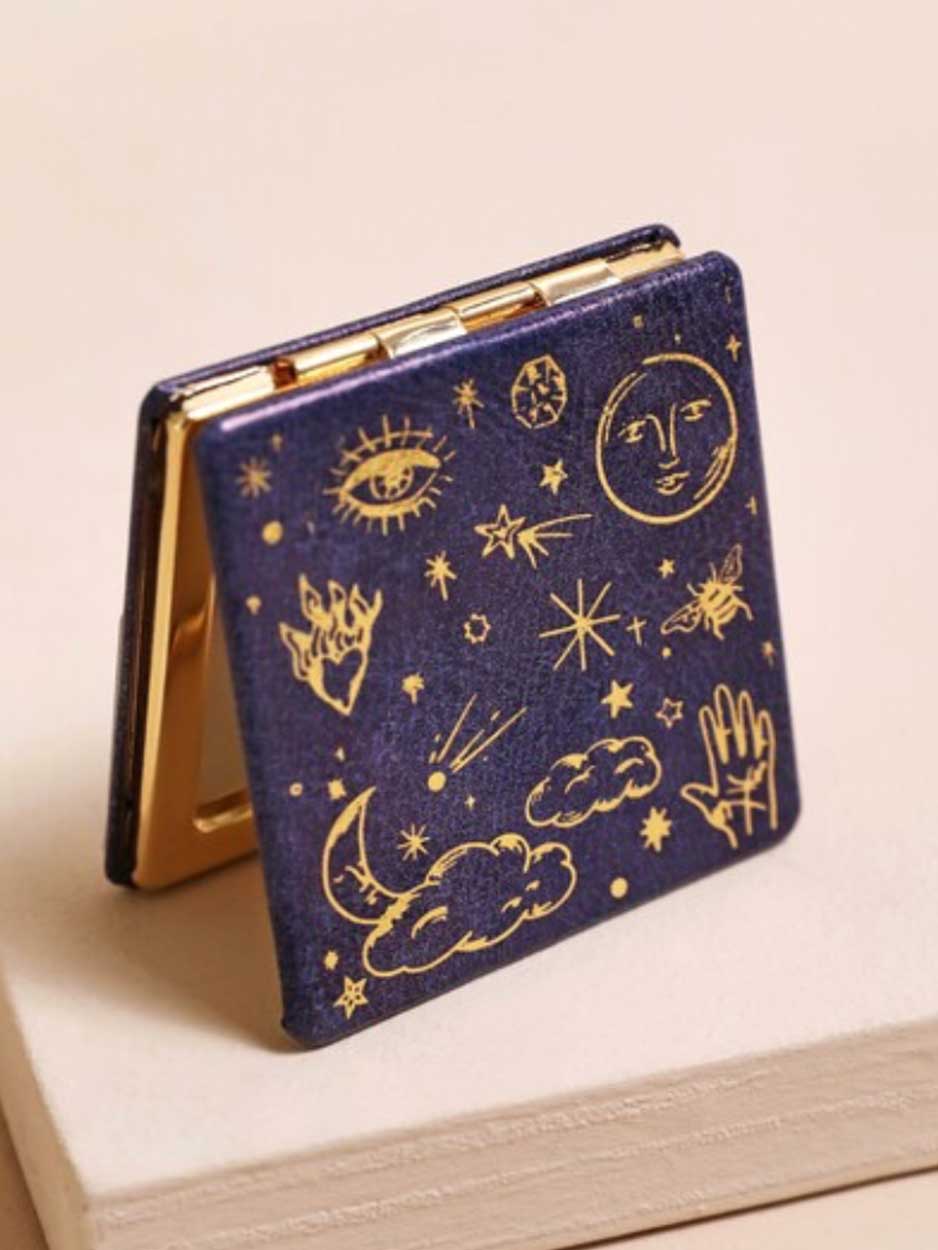 starry night compact mirror
