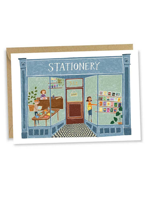 stationery shop front card