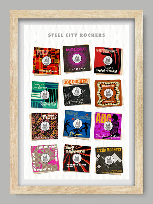 Steel City Rockers - Sheffield Music Print