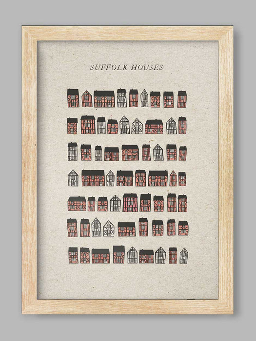 Suffolk Pink - Suffolk Houses Poster print