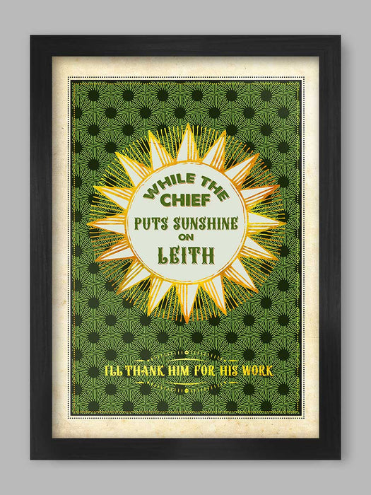 Sunshine on leith Music and location poster print