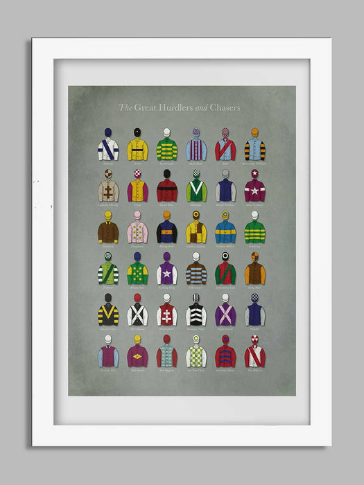 The Great Hurdlers and Chasers - Horse Racing Poster Print