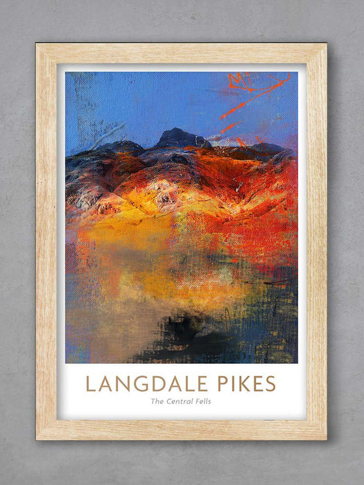 The Langdale Pikes - Abstract Poster print