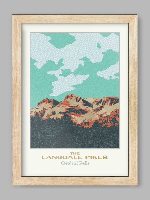 The Langdale Pikes, Central Fells  - Lake District Poster print