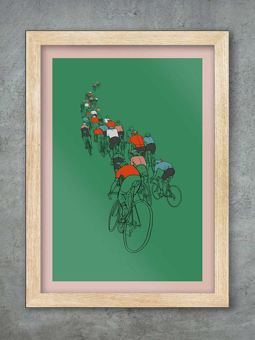 The Peloton - Cycling Poster Print