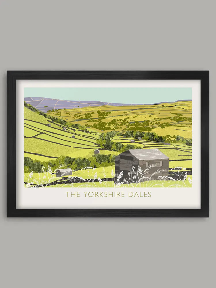 The Yorkshire Dales Print. Panoramic and abstract view of the beautiful Yorkshire Dales.