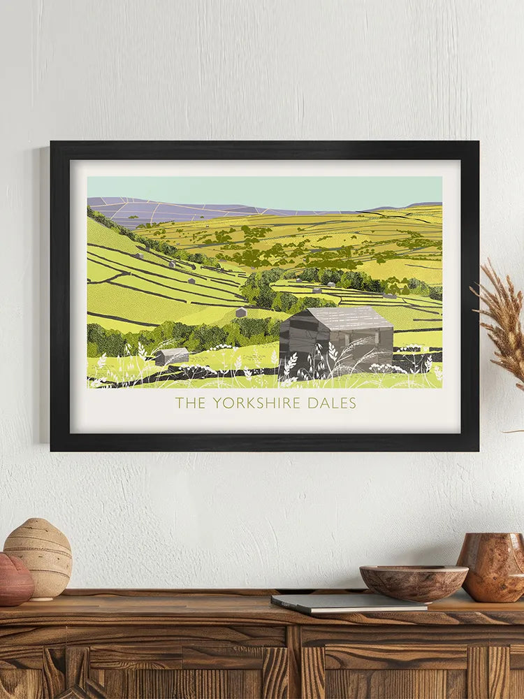 The Yorkshire Dales Print. Panoramic and abstract view of the beautiful Yorkshire Dales.
