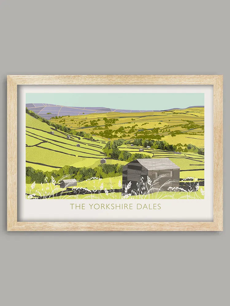 The Yorkshire Dales Print. Panoramic and abstract view of the beautiful Yorkshire Dales.