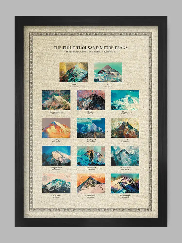8000 metres poster print