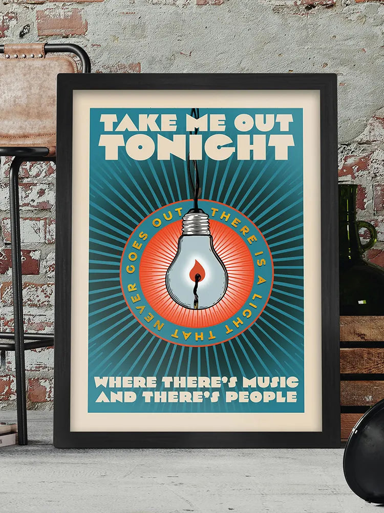 There is a Light - Music Print. Celebrating the genius of The Smiths. Not many people can sing about ten ton trucks and make it sound romantic.