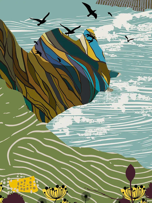 Our Three Cliffs Bay, Gower Poster Print depicts The stunning Bay on the Gower Peninsula.