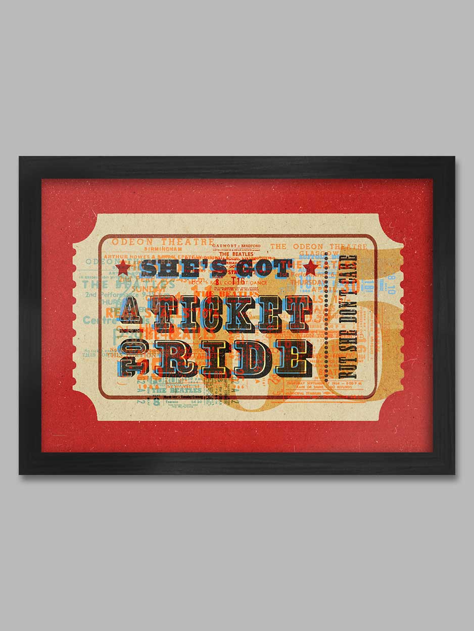 Ticket To Ride | Music Print | The Beatles – The Northern Line