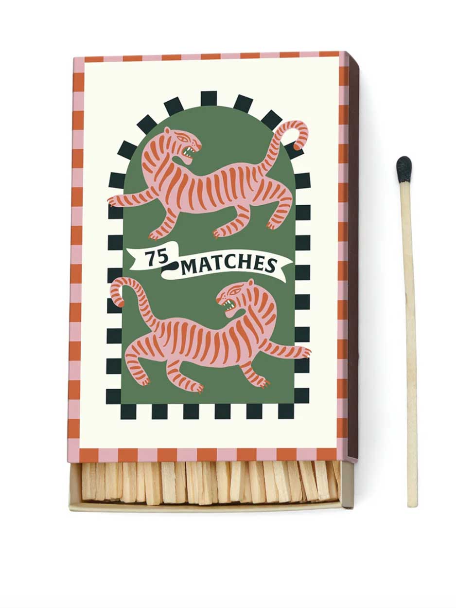 Tiger - Extra Long Safety Matches traditional gift Designworks 