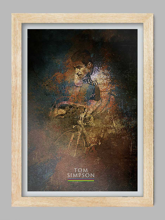 Tom Simpson Cycling Poster Print