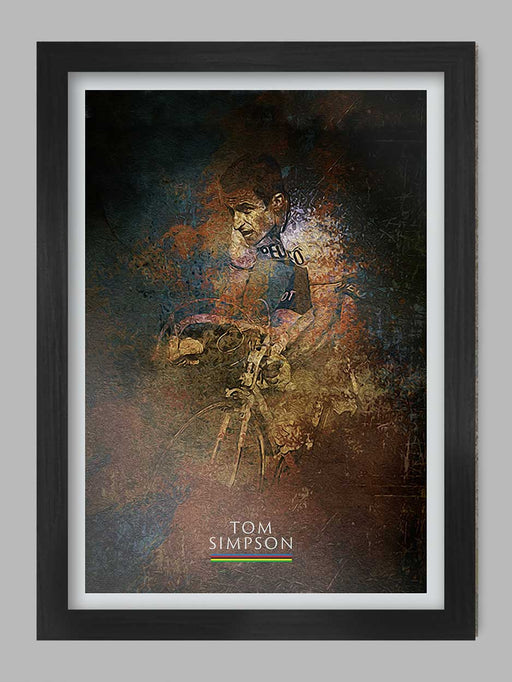 Tom Simpson cycling poster print