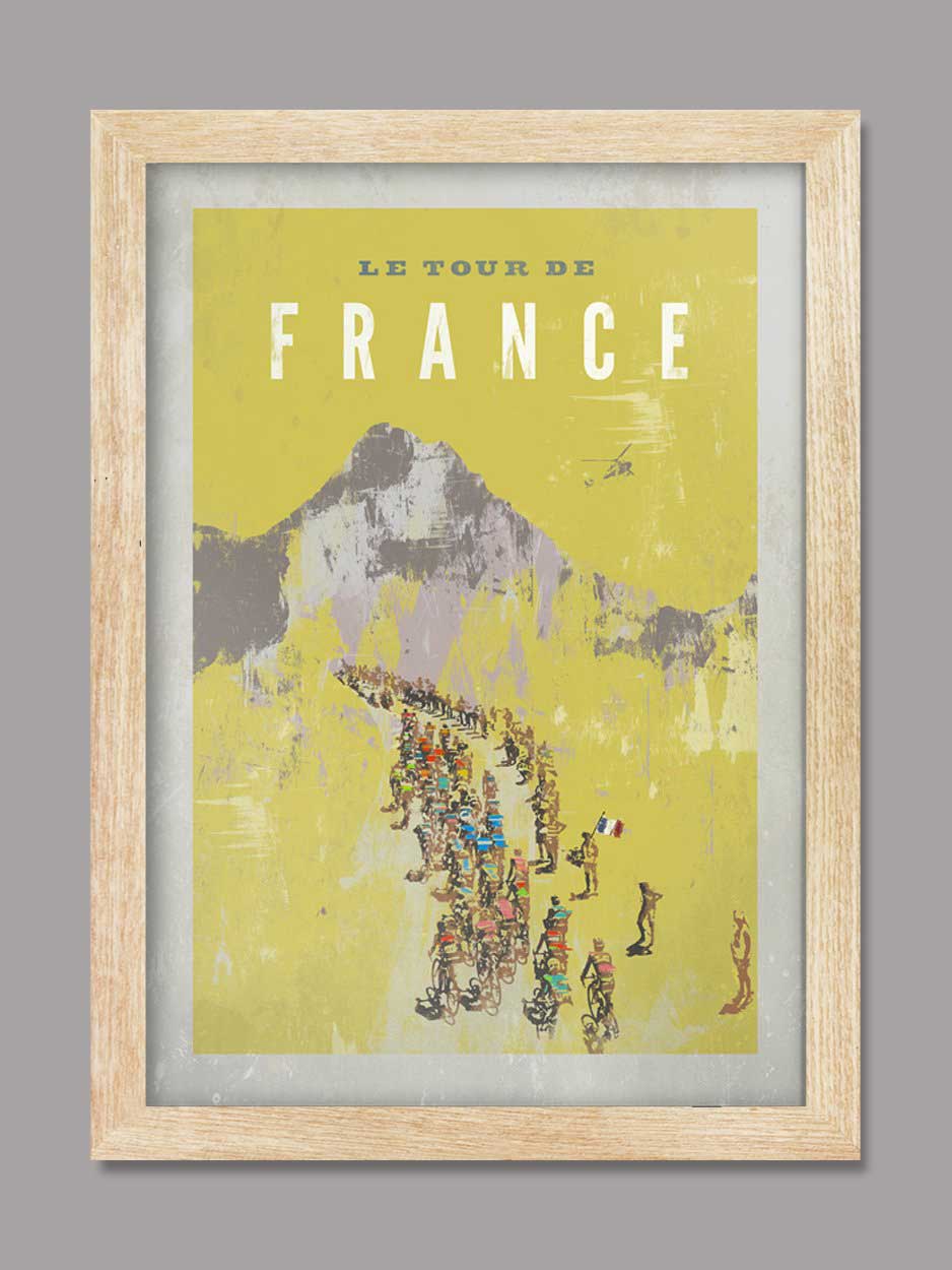 Tour De France Poster Print  - Vintage Yellow