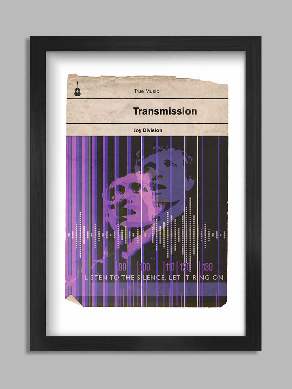 Transmission - Joy Division Book Jacket Print. Inspired by the old retro Penguin book covers