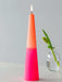 Two Tone Cone Candle - Pink & Orange Kitchen and Dining REX 