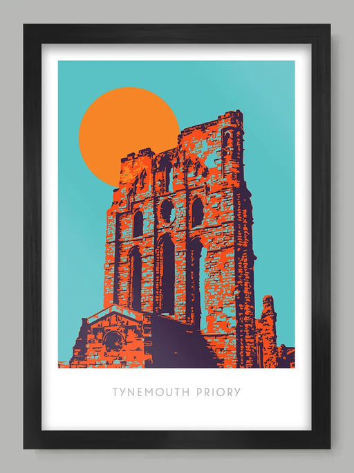 Tynemouth Priory - Poster Print. Dating back to the 7th Century, Tynemouth Priory sits above at the mouth of the River Tyne.