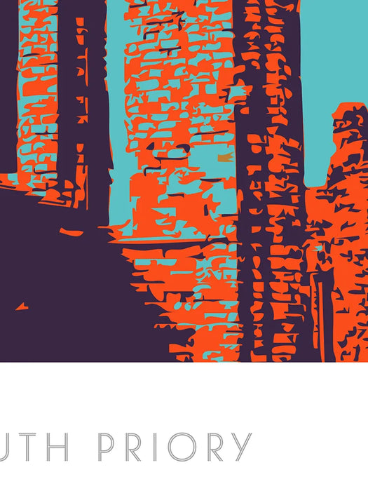 Tynemouth Priory - Poster Print. Dating back to the 7th Century, Tynemouth Priory sits above at the mouth of the River Tyne.
