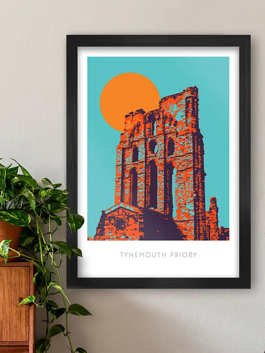 Tynemouth Priory - Poster Print. Dating back to the 7th Century, Tynemouth Priory sits above at the mouth of the River Tyne.