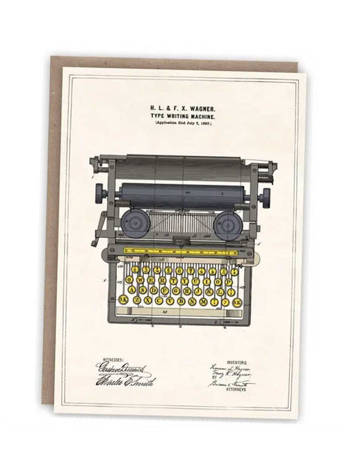 typewriter card