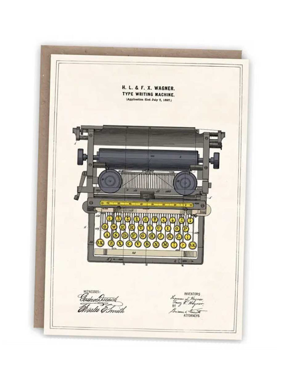 Typewriter Diagram Blank Greeting Card — The Northern Line