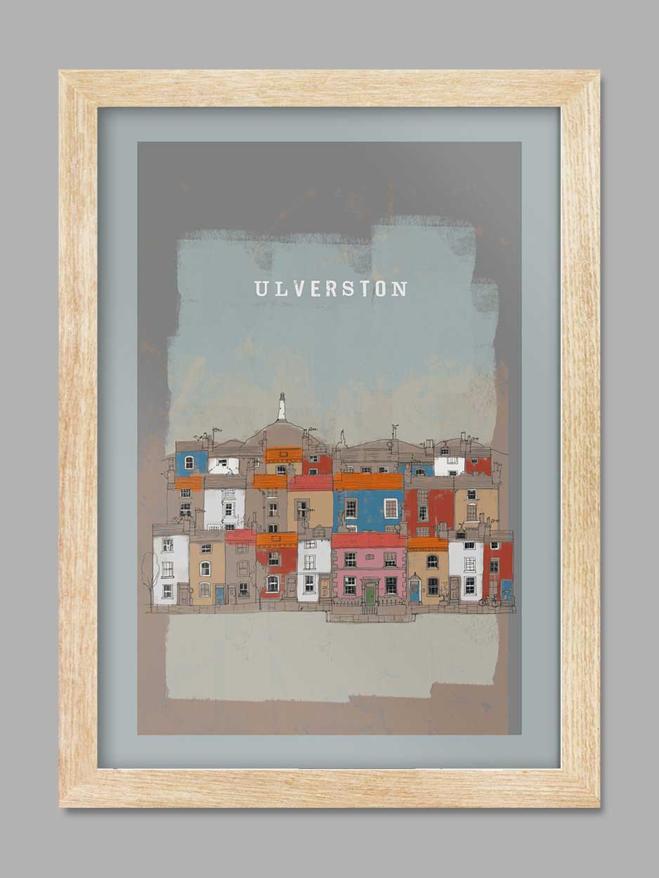 Ulverston Street Scene Poster Print