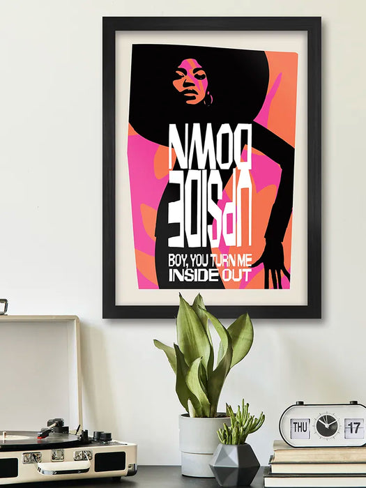 Upside Down - Music Poster Print. Abstract minimalist style, Diana style.
