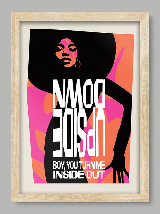 Upside Down - Music Poster Print. Abstract minimalist style, Diana style.