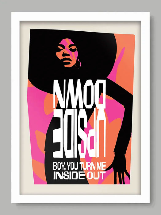 Upside Down - Music Poster Print. Abstract minimalist style, Diana style.
