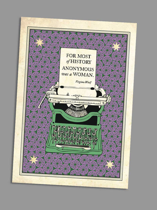 Virginia Woolf - Literary Quote Blank Greeting Card card The Northern Line 