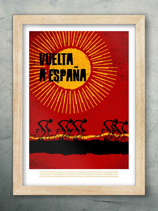 Vuelta Red - Cycling Poster print