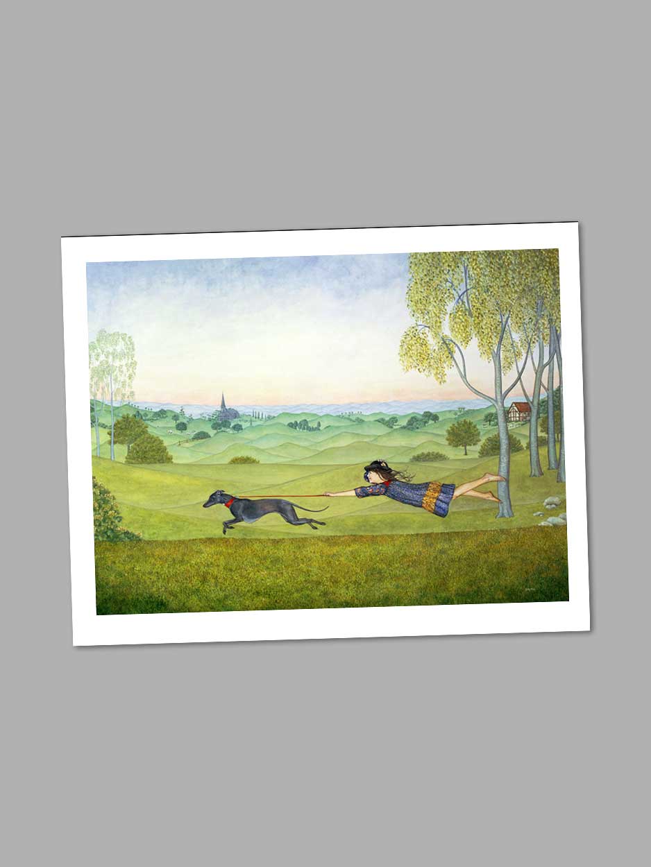 Walking the Dog - Blank Card card Orwell Press 