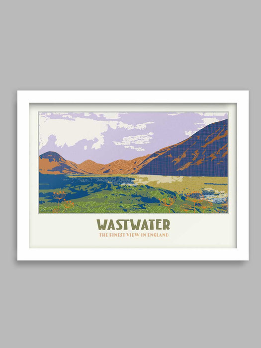 Wastwater lake District view poster print