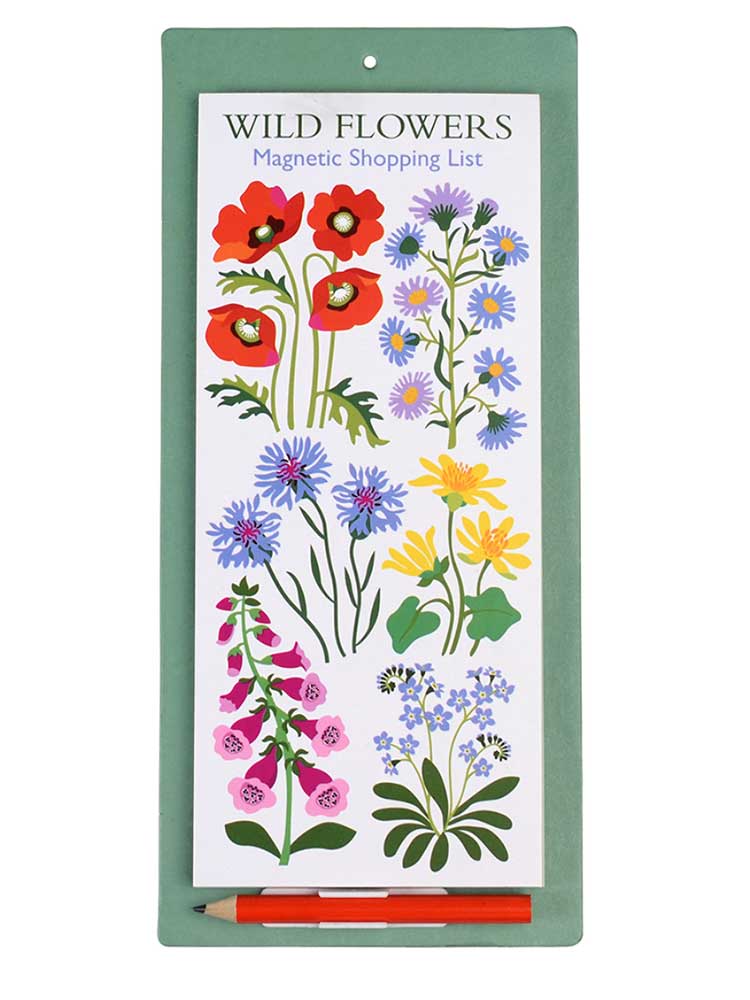 Wild Flower Magnetic Shopping List card REX 