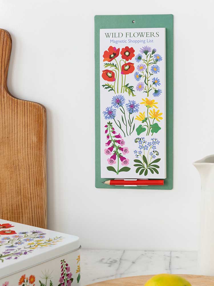 Wild Flower Magnetic Shopping List card REX 