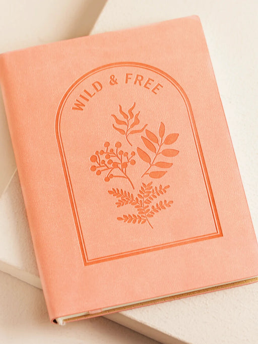 pink vegn leather notebook