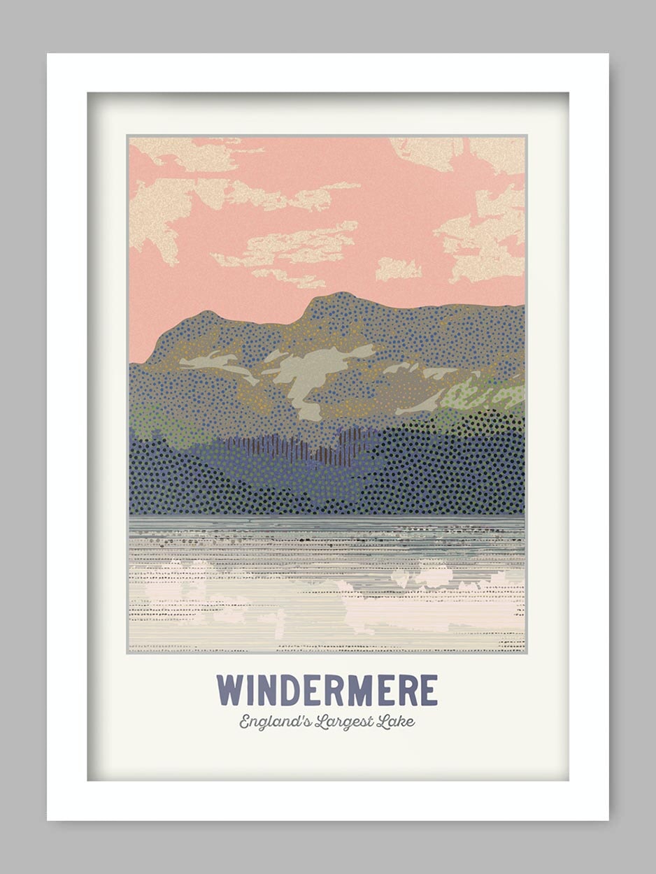 Windermere Lake District Poster - England's largest Lake