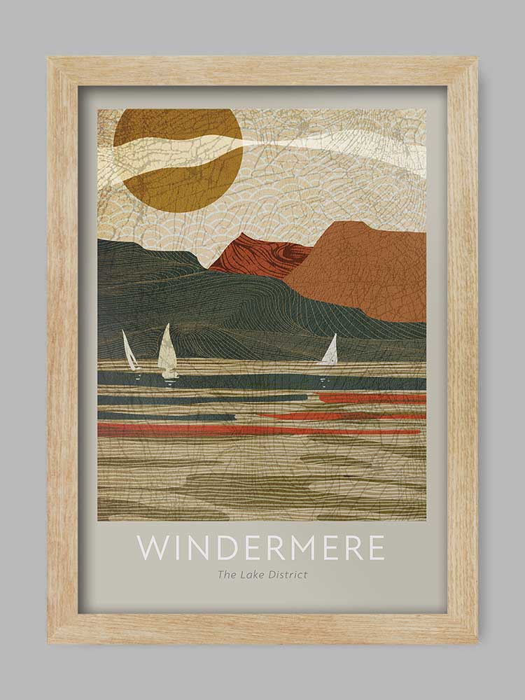 Windermere - The Lake poster print Posters The Northern Line 