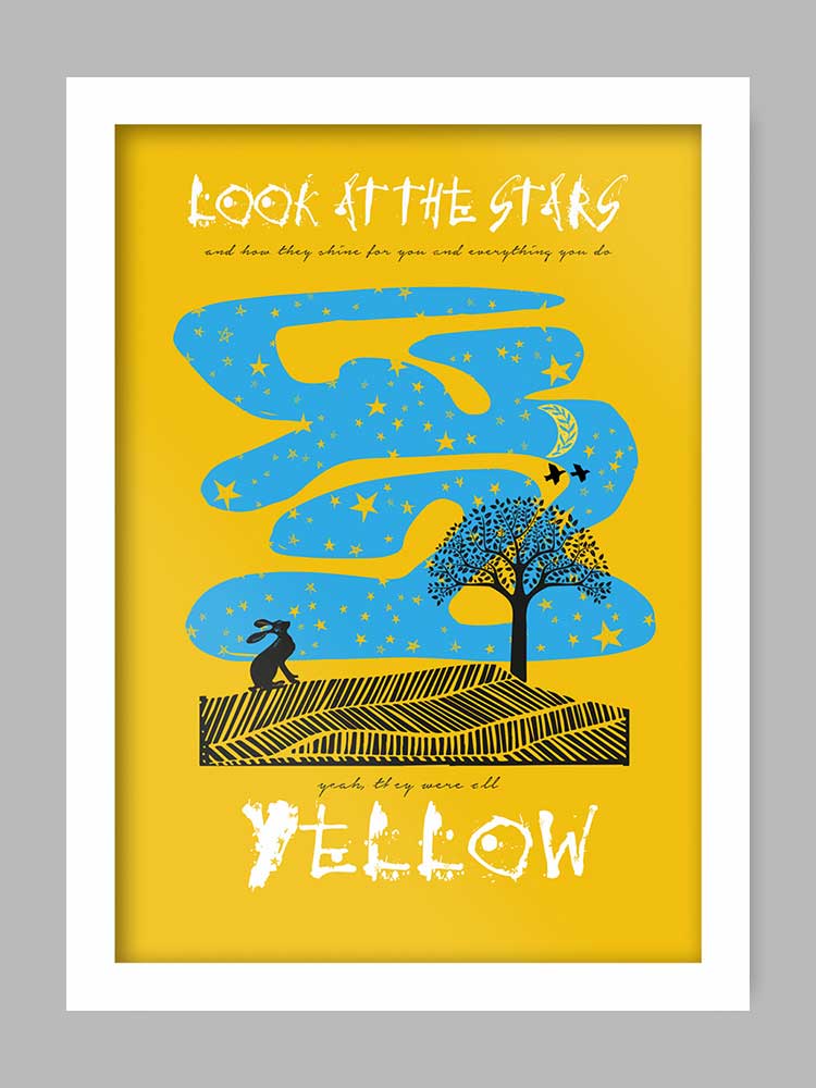Yellow, Coldplay | Music Print | The Northern Line