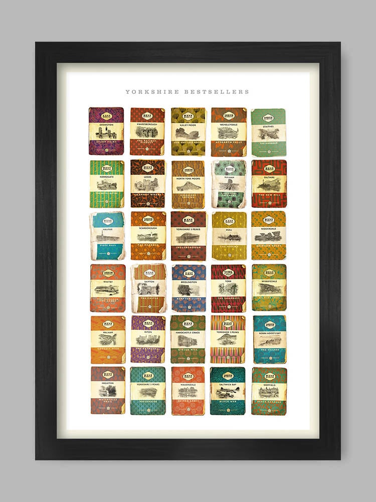 Our Yorkshire Bestsellers Poster Print celebrates some of the iconic sites and destinations of God's own County!