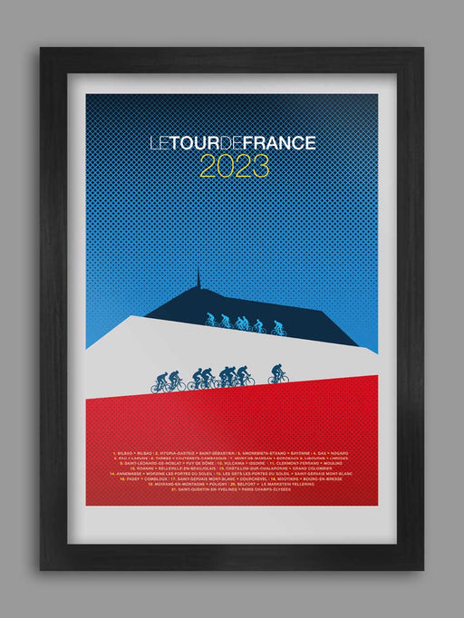 2023 Limited Edition Tour de France Poster featuring the Puy de Dôme